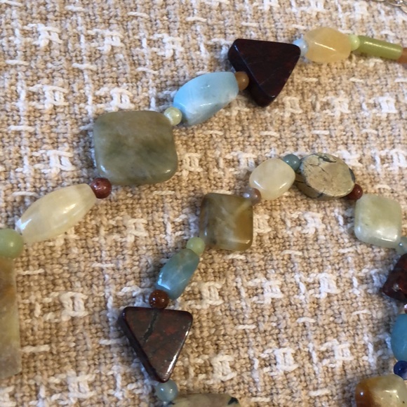 Jay King 2-piece mixed natural stone Sterling Silver Necklace and bracelet set - Picture 6 of 16